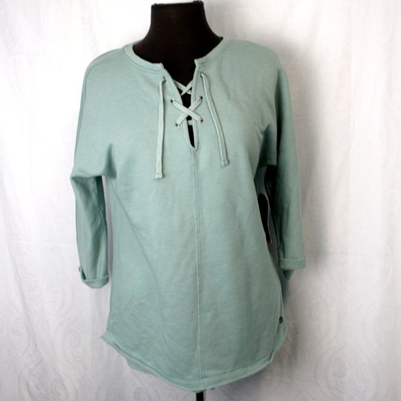 Lace Up Sweatshirt - Picture 1 of 6